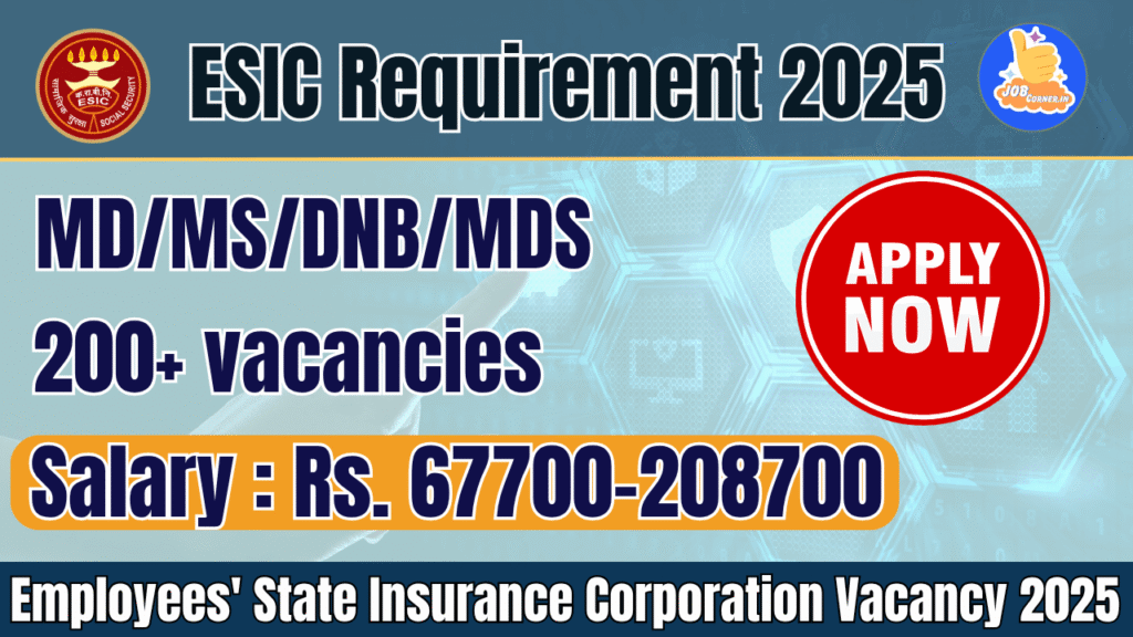 ESIC Assistant Professor Recruitment 2025