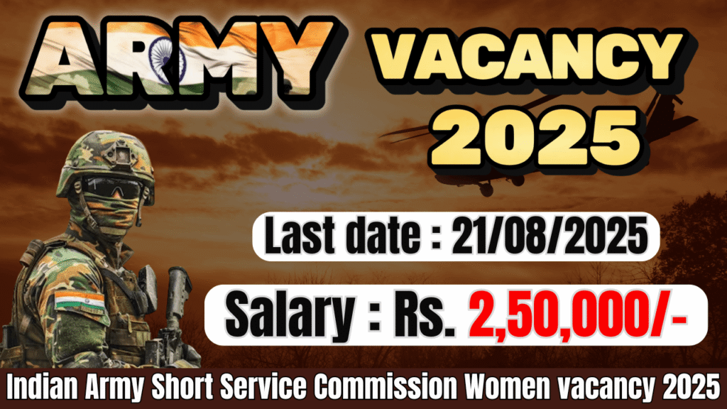 Indian Army SSCW (Tech) Recruitment 2025